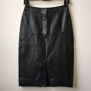 WHISTLES leather pencil skirt